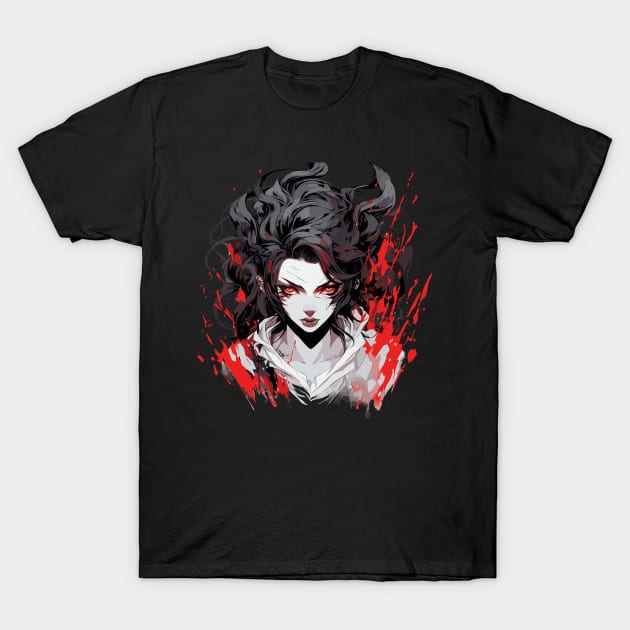 Otaku Chic Anime Demon Girl T-Shirt by BrushedbyRain